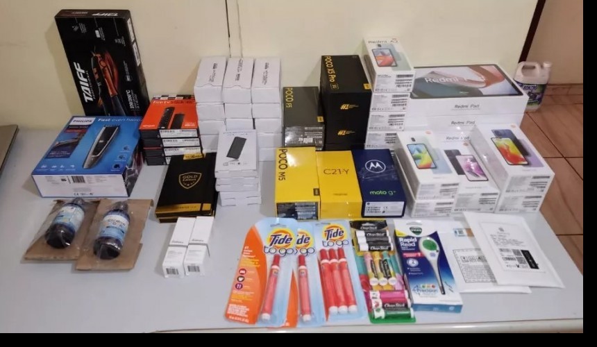 Carro carregado com contrabando é apreendido pela PM de São Pedro Iguaçu