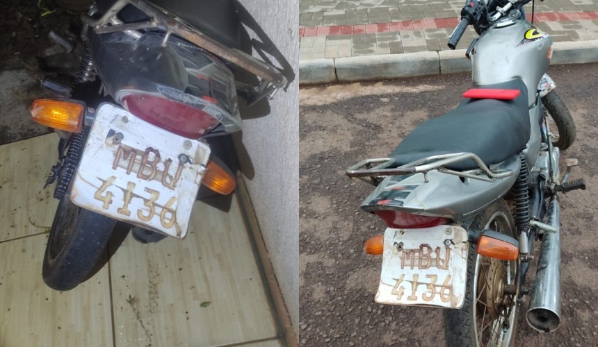 Moto com placa de papel impresso é apreendida em Boa Vista da Aparecida