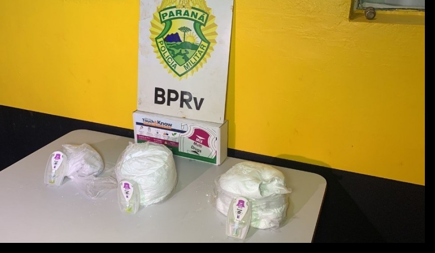 Rapaz é preso com 3 quilos de cocaína em Cascavel