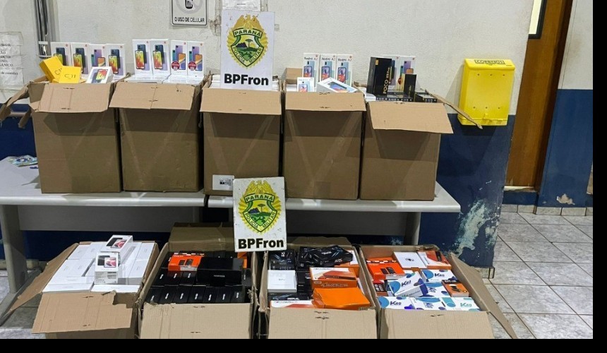 BPFRON apreende veículo carregado com mercadorias contrabandeadas