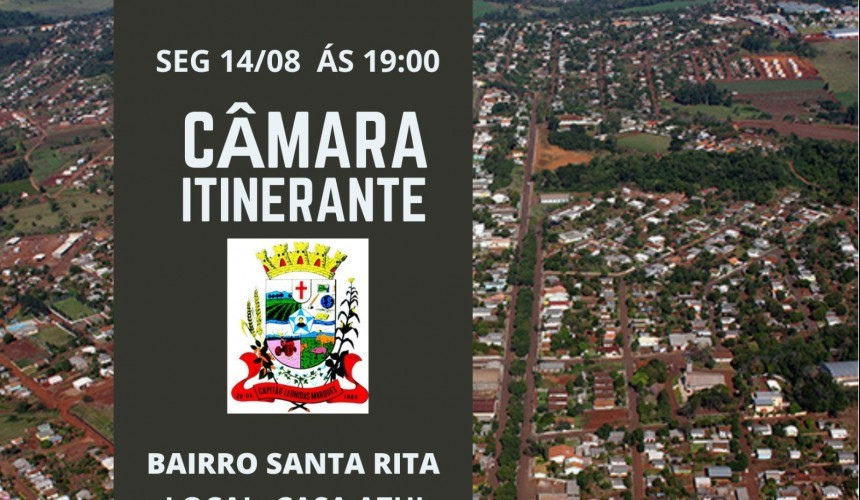 Reunião do Projeto Câmara Itinerante irá acontecer no Bairro Santa Rita nesta segunda-feira