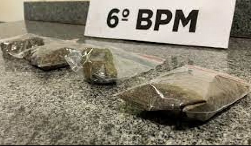 Rotam detém jovem de 19 anos com porções de maconha em Capitão Leônidas Marques