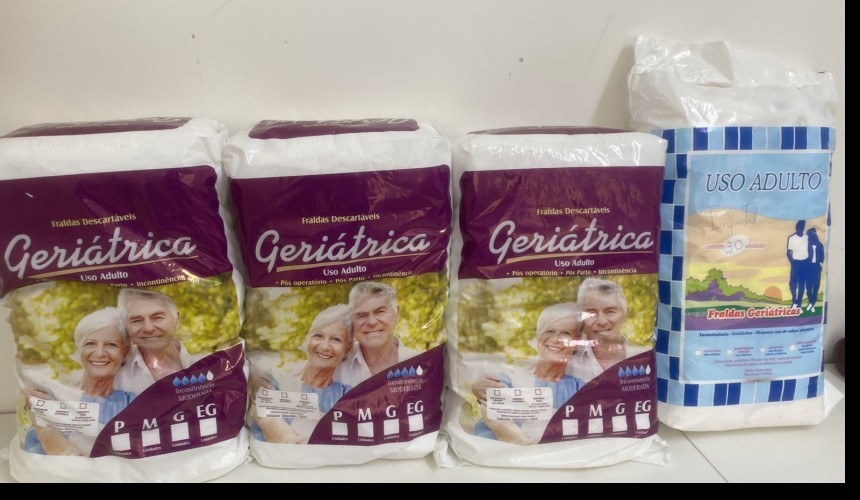 Famílias carentes de Capitão recebem gratuitamente fraldas geriátricas fabricadas pelo próprio município