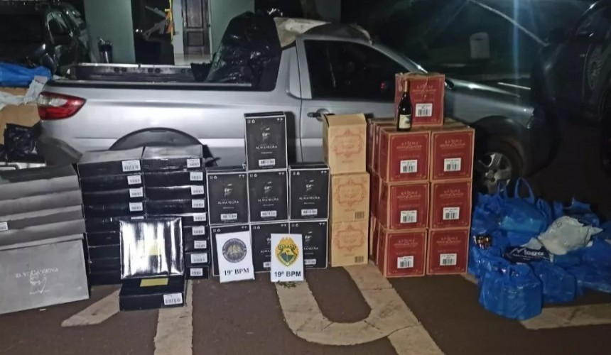 Produtos de beleza e vinhos contrabandeados são apreendidos em Toledo