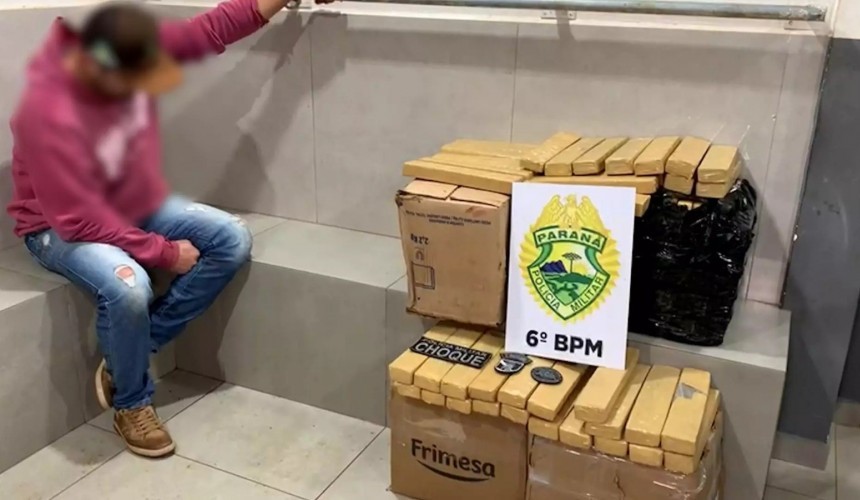 Polícia Militar apreende 165 quilos de maconha após perseguição na BR 277 em Cascavel