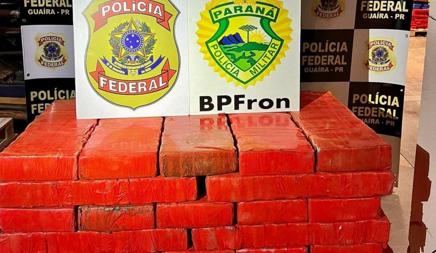 Veículo carregado com meia tonelada de maconha é apreendido em Guaíra