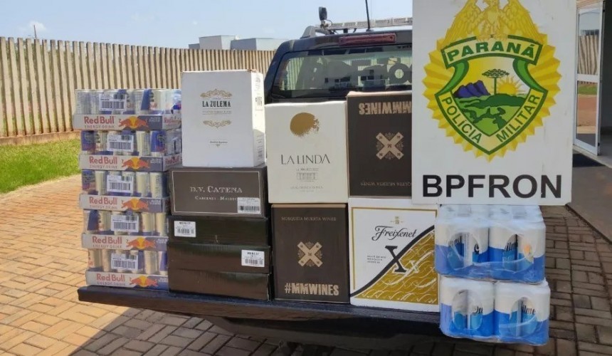 BPFRON apreende veículo carregado com bebidas da Argentina