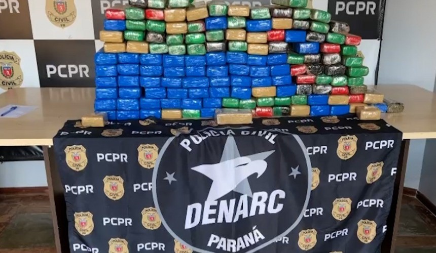 Denarc de Cascavel apreende grande quantidade de maconha em Céu Azul