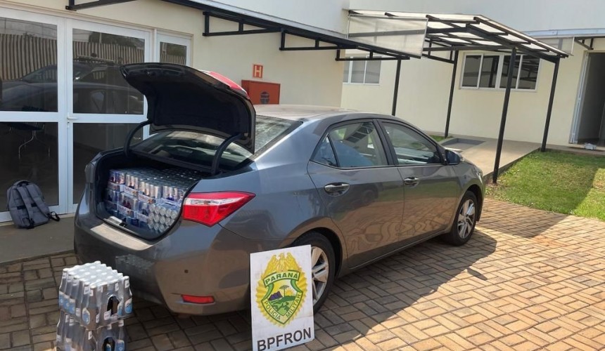 BPFRON apreende carro carregado com bebidas estrangeiras