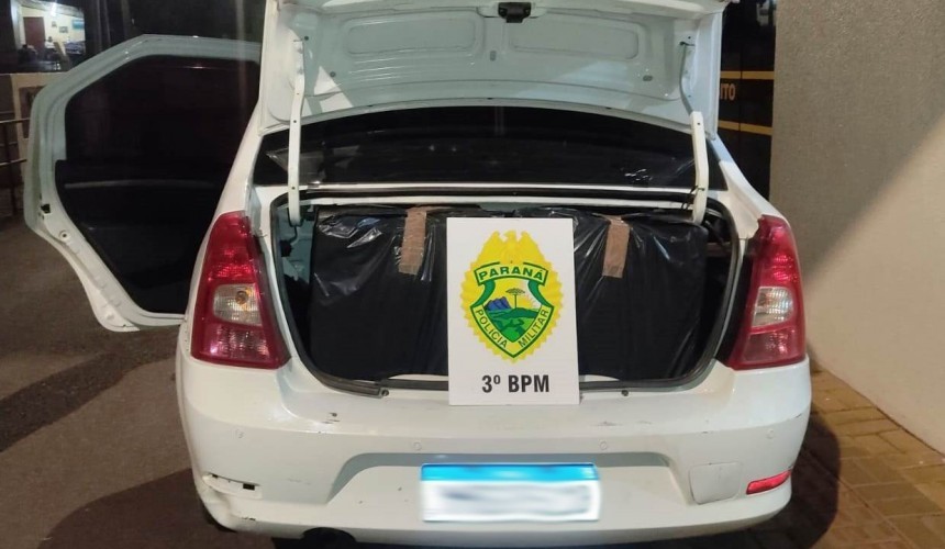 Polícia Militar apreende menor transportando carga de cigarro contrabandeado