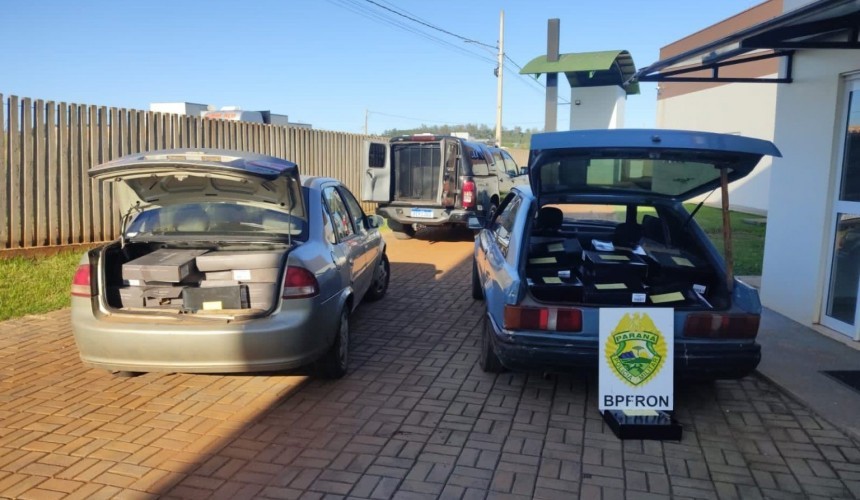 BPFRON apreende dois veículos carregados com vinho da Argentina