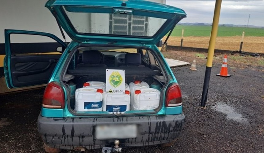 PRE apreende veículo carregado com herbicida contrabandeado