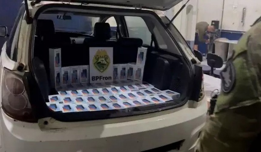 Celulares contrabandeados são apreendidos na BR-277 em Santa Tereza do Oeste