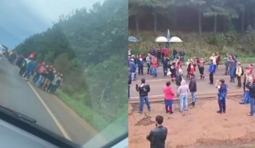 Mais de 300 integrantes do MST bloqueiam PR-170 por cerca de 3 horas em Guarapuava
