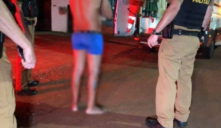 De cueca sobre telhados de casas, homem com desilusão amorosa mobiliza PM e Samu em Cascavel