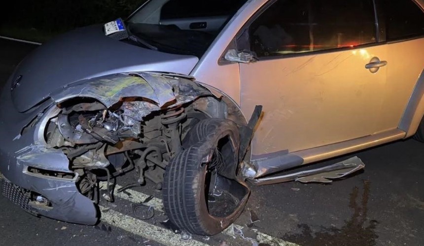 Veículo com placas de Capitão se envolve em acidente na PR-481 entre Ampére e Santo Antônio do Sudoeste