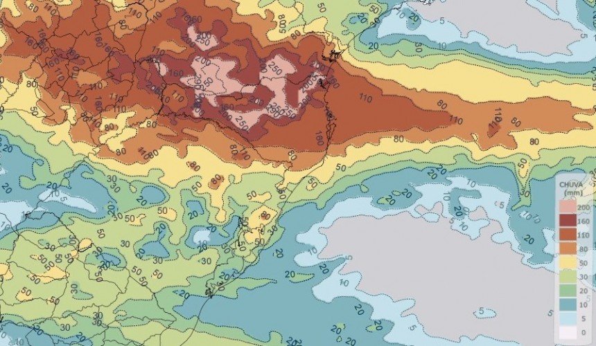 Atualização do alerta de chuva acumulada