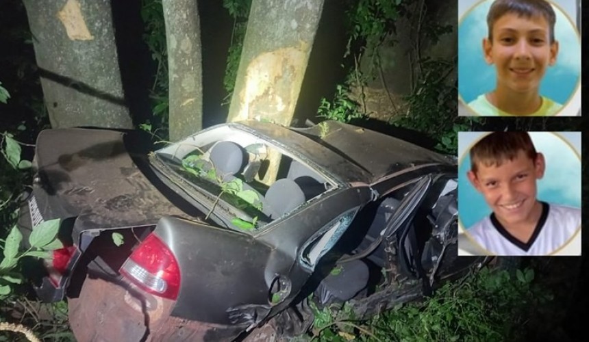 Meninos de 12 anos morrem em grave acidente entre Realeza e Planalto