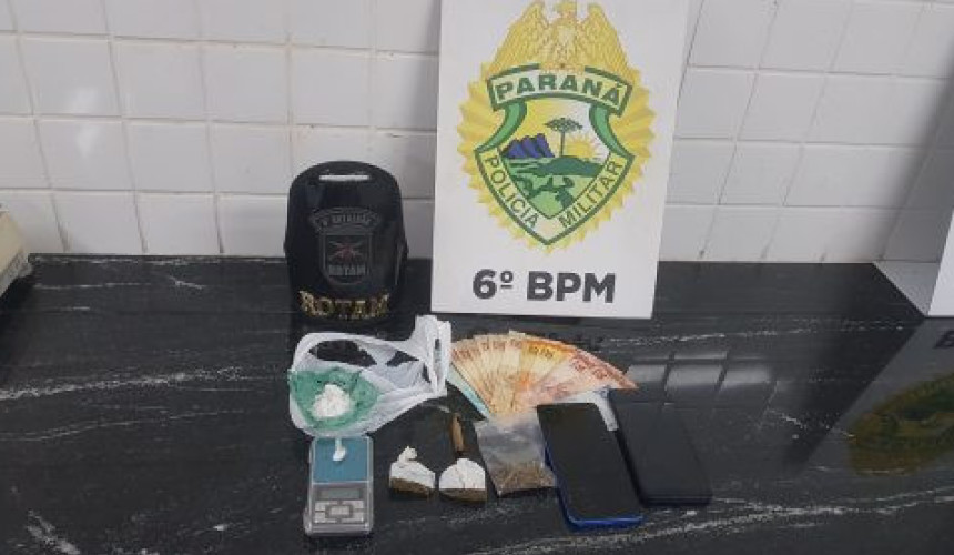 Dupla é detida com cocaína e maconha em Boa Vista da Aparecida