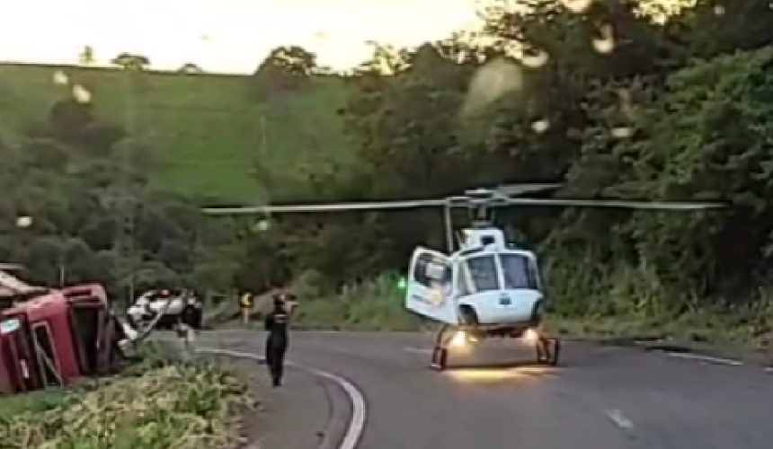 Motorista morre em tombamento na BR-163 entre Santa Lúcia e Lindoeste