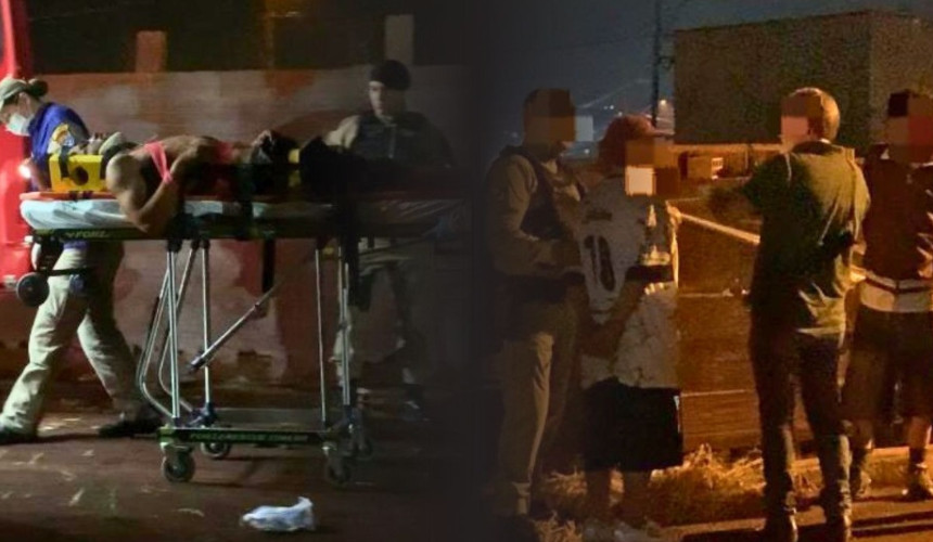 Jovem tenta agredir mãe e irmã e sofre tentativa de homicídio com pauladas e tijoladas em Cascavel