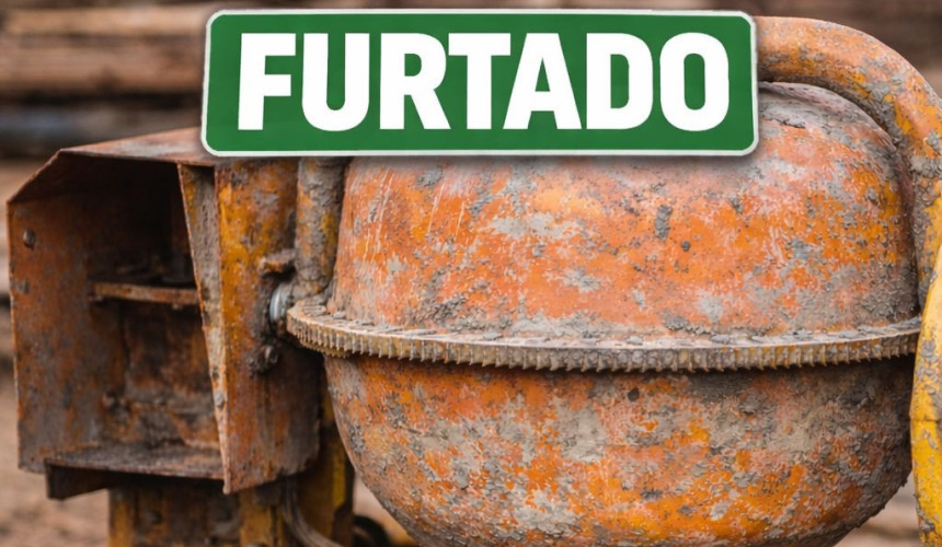 Motor de betoneira é furtado em obra no centro de Boa Vista da Aparecida