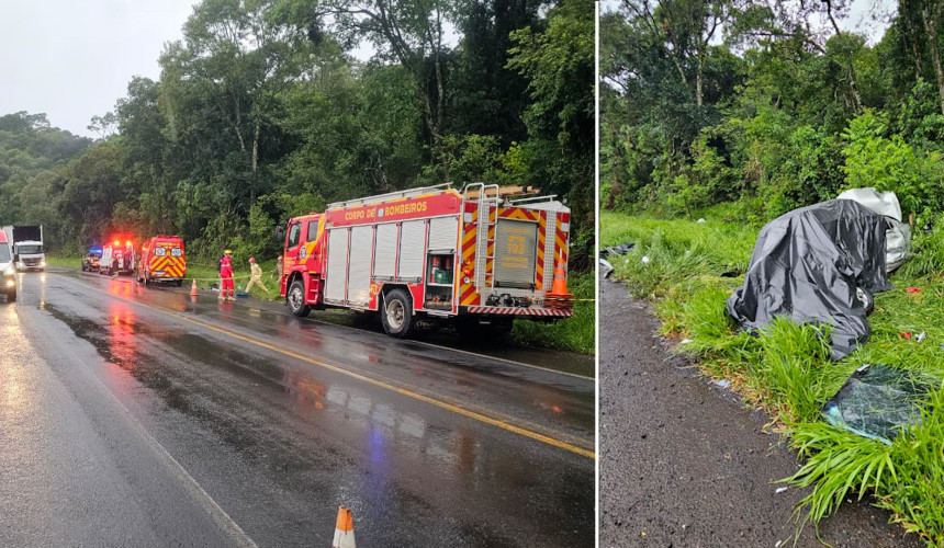 Acidente na BR-373 deixa três irmãos mortos em Chopinzinho