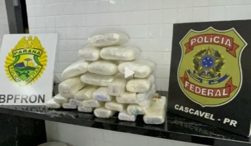 Mulher é flagrada com quase 19 kg de droga em ônibus na BR-277