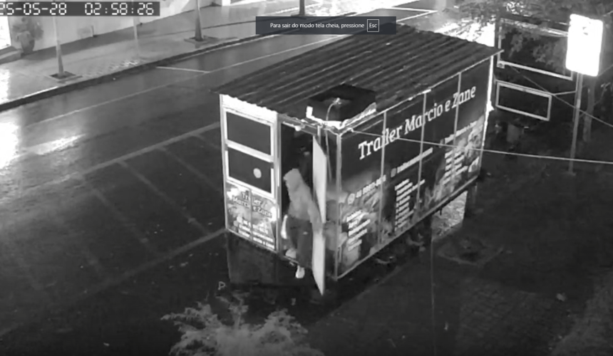 Foodtruck é alvo de furto durante a madrugada em Realeza