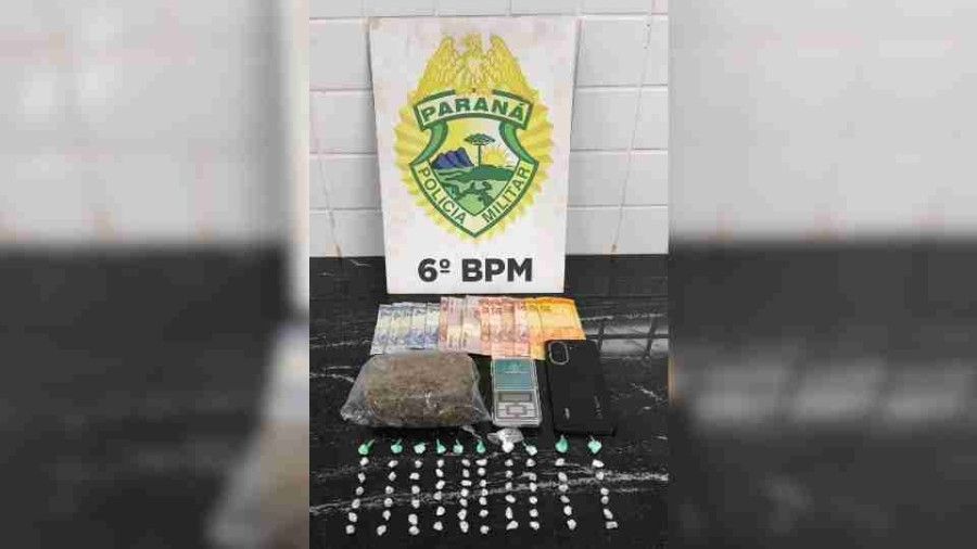 Homem é preso com crack, cocaína e maconha durante ação do Choque em Cascavel